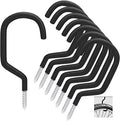 Sinoer Heavy Duty Bike Hooks - 8 Pack Screw-In Storage Solution for Garage Wall & Ceiling Organization | Black