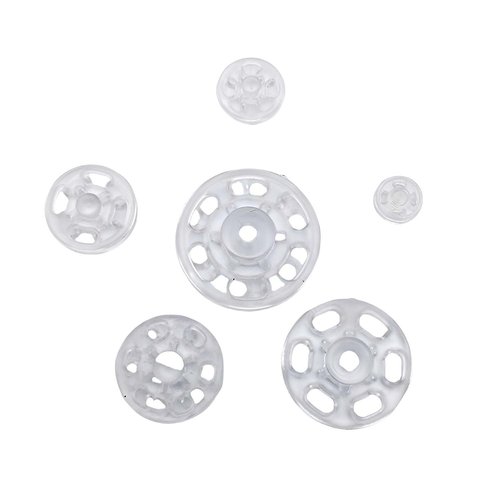 1 Box/15 Set Invisible Small Plastic Snap Buttons Sew-on Snap Buttons Press Button for Sewing Clothing (Transparent, 15mm)