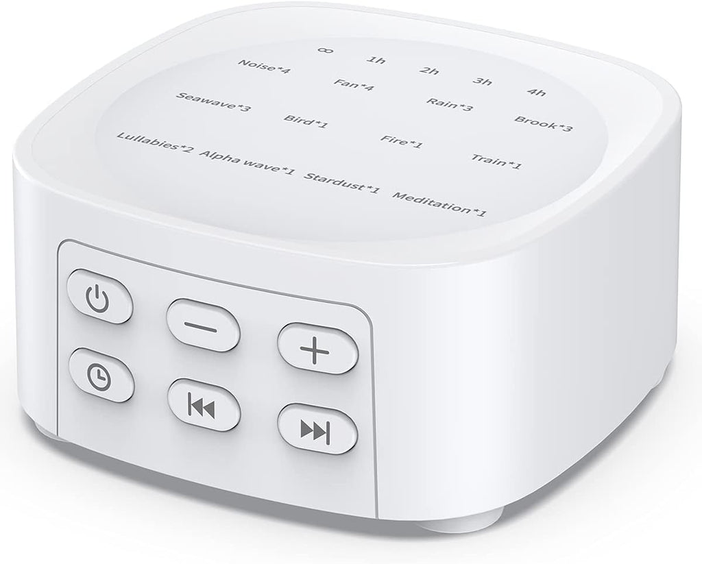 Sleepbox White Noise Sound Machine - 25 Soothing Sounds, 36 Volume Levels, Portable Design for Home & Travel