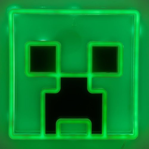 Creeper Iconic LED Wall-Mountable Light Officially Licensed Minecraft Room Decor for Boys and Girls, Gamer Night Light in Vibrant Green | Paladone