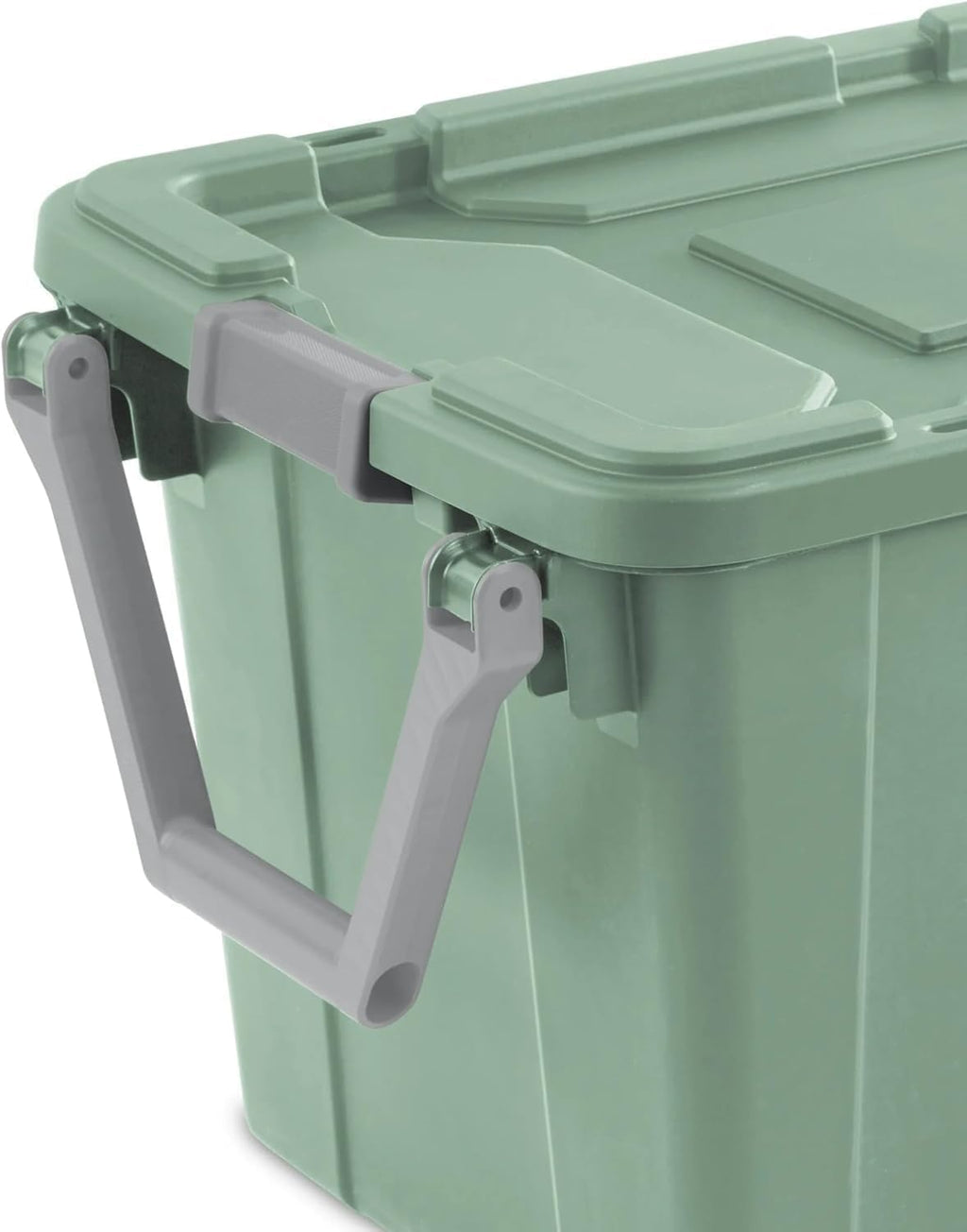 40 Gallon Storage Bin by [Brand Name] - Tough Wheeled Industrial Tote | Stackable Plastic Container, Green Sage - 2 Pack