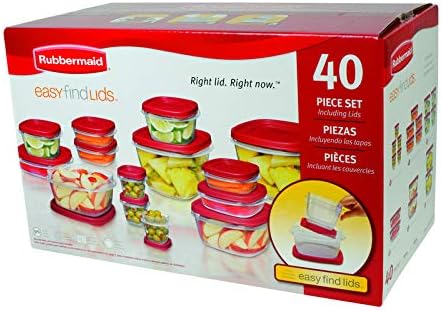 Rubbermaid Food Storage Container Set - 40 Durable Containers for Freshness & Organization