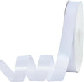 TONIFUL 7/8 Inch x 100yds White Satin Ribbon Thin Solid Frabic Ribbons for Gift Wrapping, DIY Crafts Bows, Invitations, Floral Bouquets, Christmas Wedding Party Valentine's Decor,Halloween