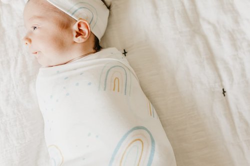 Copper Pearl Large Premium Knit Baby Swaddle Receiving Blanket Skye