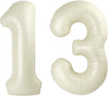 Number Balloons | Large 40 Inch Cream Number 13 Foil Balloon for Birthday & Wedding Decor