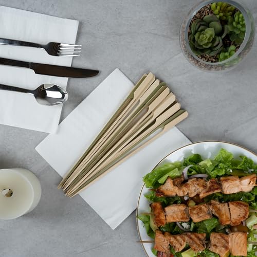 Restaurantware-10 Inch Paddle Bamboo Skewers, 1000 Disposable Bamboo Food Picks - Sturdy, Paddle Head, Bamboo Decorative Picks, Sustainable, For Serving Appetizers And Cocktail Garnishes