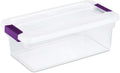 Sterilite 6 Qt ClearView Latch Storage Box - Stackable Plastic Organizer for Shoes | 12-Pack, Clear