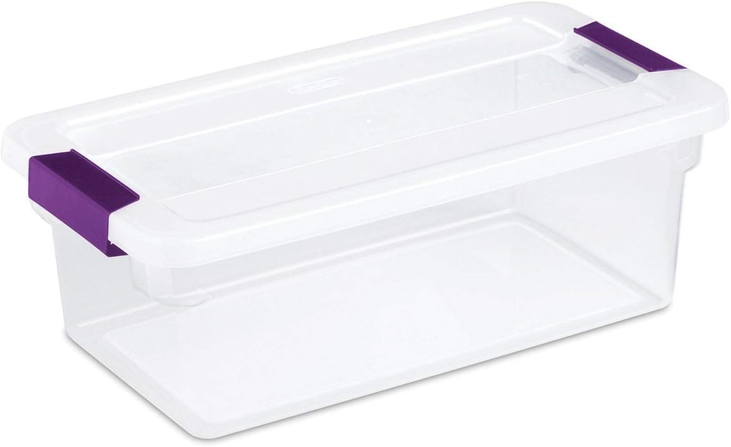 Sterilite 6 Qt ClearView Latch Storage Box - Stackable Plastic Organizer for Shoes | 12-Pack, Clear