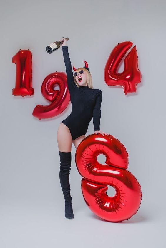 40 Inch Red Number 8 Balloon - Perfect for 8th Birthday Celebrations, Weddings & Graduations