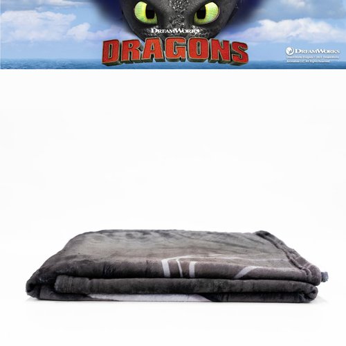 How to Train Your Dragon Toothless Kids Bedding Super Soft Plush Cozy Throw, 46 in x 60 in, (Officially Licensed Product) by Franco