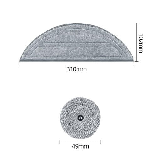 HACOBEST Mop Pads for Roborock Saros 10 Robot Vacuum Cleaner Roborock Saros 10 Mopping Pads Roborock Saros 10 Accessories