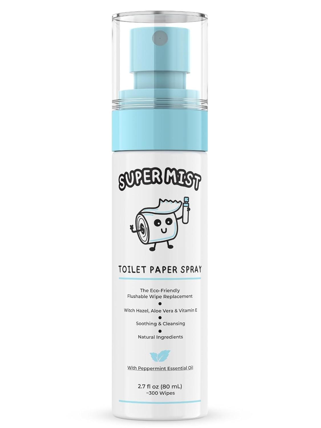 Toilet Paper Spray by [Brand Name] - Gentle Cleansing Wipe for a Better Bathroom Experience | 2.7 fl oz | Travel-Friendly