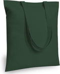 TOPDesign 16"x15" Green & Black Cotton Tote Bags - 12-Pack Lightweight Reusable Grocery Bags