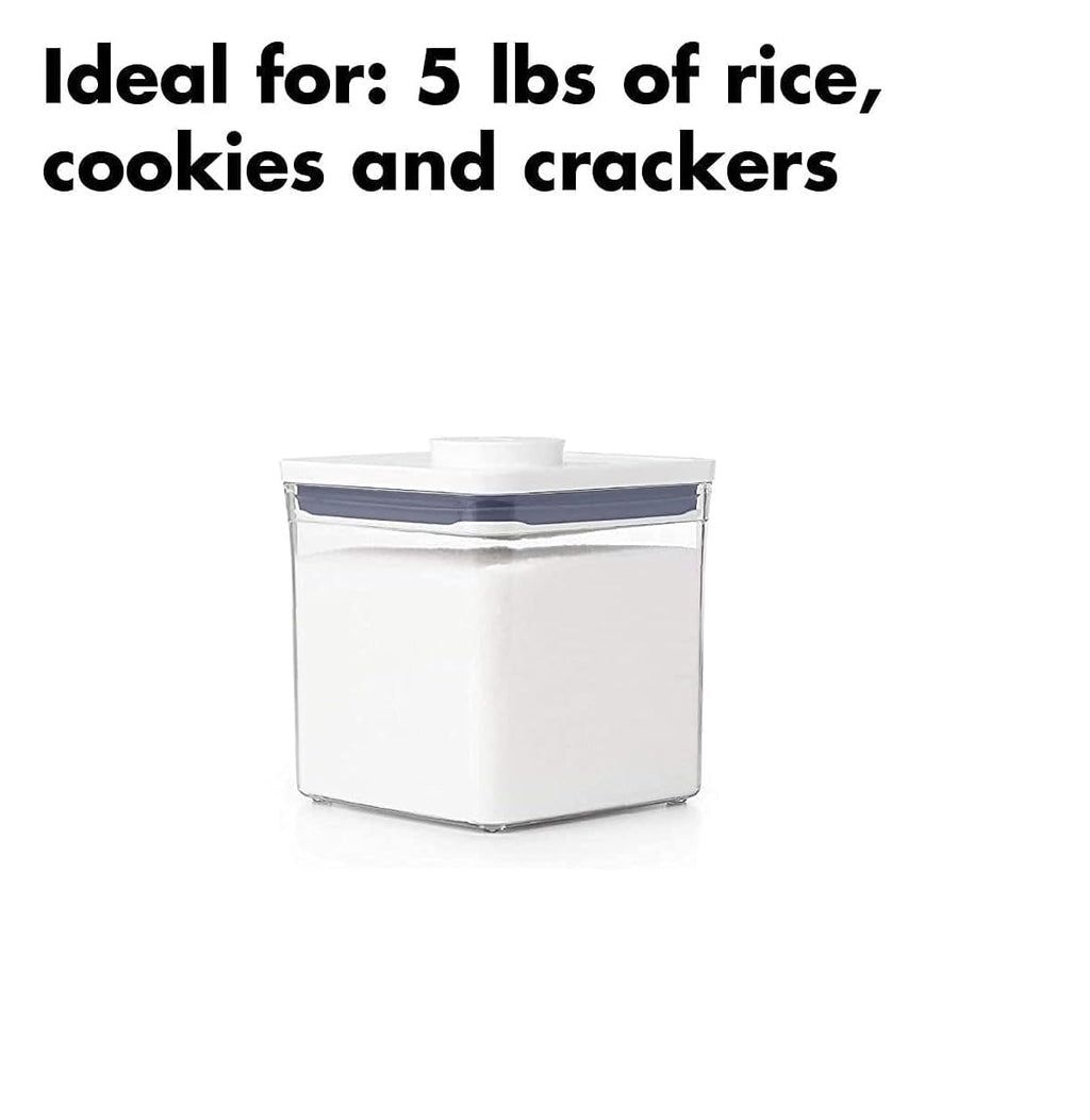 OXO Good Grips POP Container 2.8-Quart Square Airtight Food Storage for Sugar and More (Set of 4)