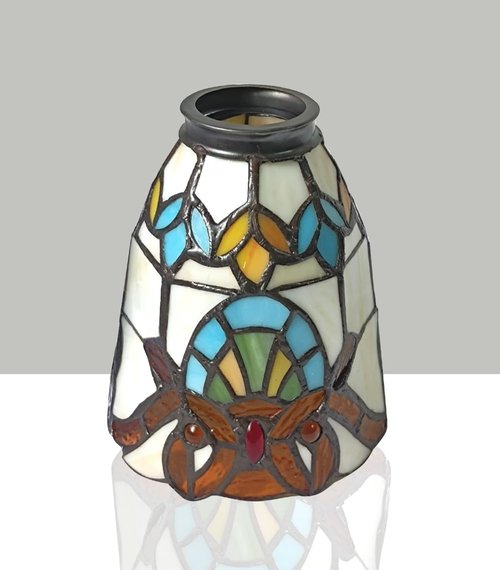 Tiffany Style Lamp Shade Only, Chandelier and Wall Lamp Replacement Shade, NAD06001, Baroque Style, Stained Glass Chimney, Dual Use, Multi-colored by NADUOXRK