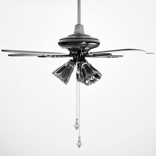 Dotlite Ceramic Ceiling Fan Pull Chain Set, 2pcs White Decorative Pendant Extension, 12 Inches Lighting & Beaded Ball Cord Extender Ornament With Connector
