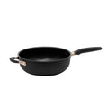 Meyer Nonstick Chef's Pan, 4.5 quart / 10" Induction Compatible Deep Chef Pan, Hard Anodized Nonstick, Dishwasher Safe, Oven Safe, Matte Black with Silicone Handles, Accent Series Cookware, 10 inch