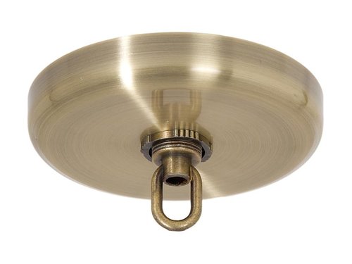 B&P Lamp® Rounded Ceiling Light Canopy Plate Kit (Antique Brass)