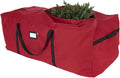 Santa's Bags Red Duffle Bag - X-Large 9 Foot Christmas Tree Storage Bag for Artificial Trees - Durable 300D Poly-Blend Fabric with ID Tag Holder