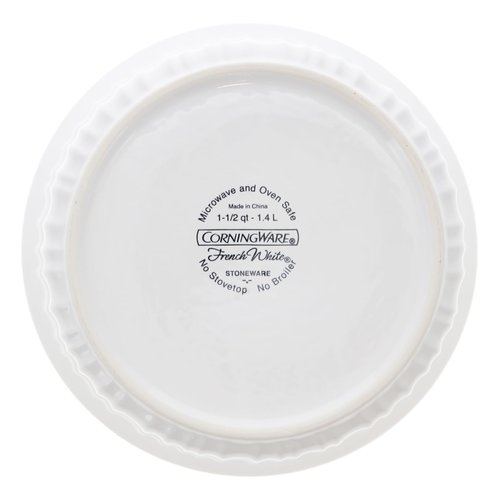 CorningWare FS5 1.5qt/1.4L Round French White Casserole Dish