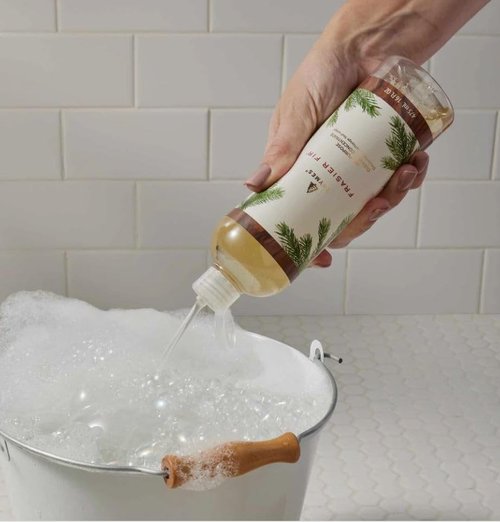Thymes Heritage All Purpose Cleaner Concentrate - Frasier Fir Scented Household Cleaning Supplies - Pine Scented Household Scrub for Countertops, Bathtubs, Ovens, Sinks, Biodegradable (16 fl oz)