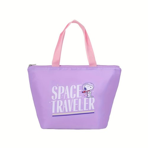 MINISO Snoopy Purple Lunch Bag Storage Collection: SPACE-TRAVELER Series, Ideal for Lunch Carrying, Collection & Elegant Gifting