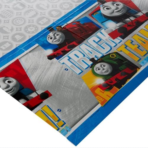 Deluxe Thomas & Friends All Aboard Plastic Table Cover - 54" x 96" (Pack of 1) - Durable, Easy Cleanup & Adorable Design - Perfect for Kids' Train-Themed Parties & Events