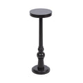 Kate and Laurel Wegner Traditional Wooden Round Drink Table; 8 x 23; Black; Elegant and Durable Pedestal Table for Use as Small Drink Table; Plant Stand; or Decorative Item Display