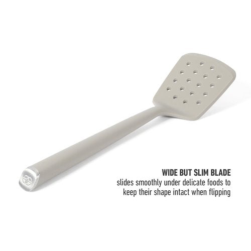 Calphalon Edge Silicone Flexible Slotted Turner - Taupe
