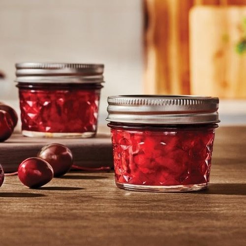 Ball 4-Ounce Quilted Crystal Jelly Jars with Lids and Bands, Set of 12-3 Pack (Total 36 Jars)