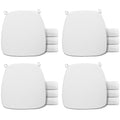 Spiareal Wedding Chiavari Chair Cushion 15 x 15 Inch Seat Cushion Dining Chair Pads with Ties Non Slip Memory Foam Kitchen Chair Pad for Wood Resin Chiavari Chairs Party Decor(White, 12 Pieces)