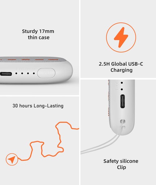 Sound Machine White Noise Machine - Portable 17 Non Looping Soothing Sounds for Sleep, 30 Hours, Memory, Noise Machines for Office Privacy Home Travel, Mini Sound Timer Therapy for Baby