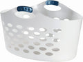 Rubbermaid Flexible Laundry Basket - 1.5 Bushel Capacity with Convenient Carrying Handles | White Storage Solution for Home & Garage