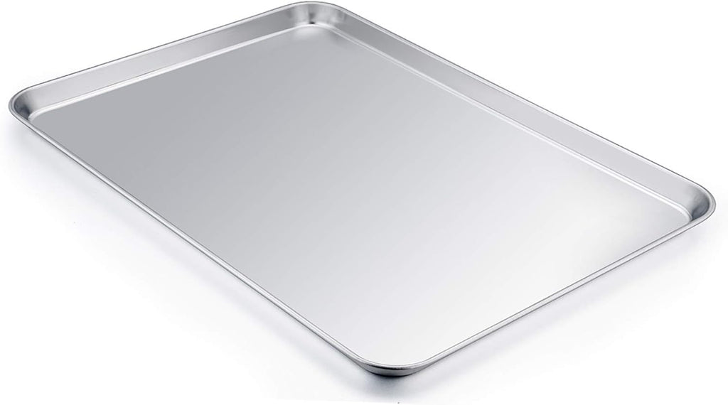 TeamFar Baking Sheet Set - Heavy Duty Stainless Steel Cookie Sheets | Non-Toxic, Dishwasher Safe, 20" x 14" - 2 Pieces