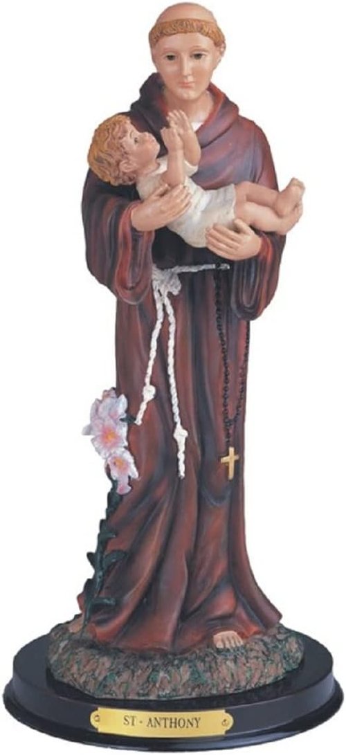 ICE Armor 12" H Saint Anthony Statue - Holy Figurine for Religious Decoration & Inspiration