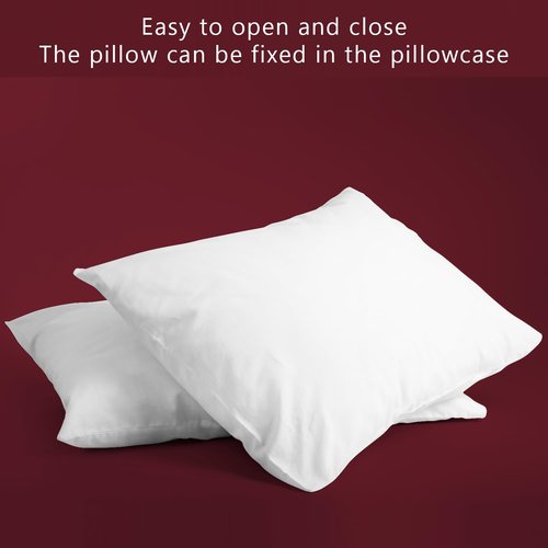 URBANHUT 100% Cotton Pillowcases, Standard/Queen Size, Ultra Soft Pillow Case, 20x26 Inches Set of 2, Hotel Quality Premium Cooling Pillow Cases - Burgundy
