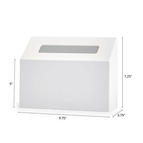 DESIGN415 Seamless Polycarbonate Hand Towel Box Cover with Custom Matte Finish, Compatible with Kleenex Paper Hand Towels, Original Design by Professional Interior Designers at DESIGN415 (Matte White)