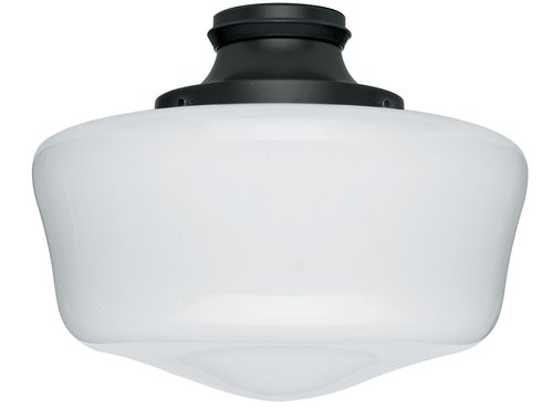 Hunter Ceiling Fan Light Kit - Original Damp Rated Traditional Globe, Black Finish, Replacement Light Fixture for Bedroom, Bathroom, Kitchen, or Covered Outdoor Areas - 99165