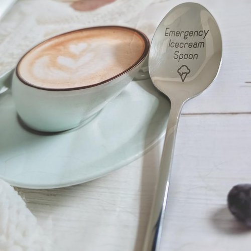 Emergency Ice Cream Spoon Gifts for Men Women Christmas Birthday Gifts for Ice Cream Lovers Coworker Friend Ice Cream Gift Spoons for Husband Mom Funny Ice Cream Spoon Gift