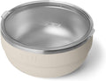 YETI Rambler Bowl, Vacuum Insulated, Stackable and Nestable Stainless Steel Bowl with Lid, 4.5 Quart, Cape Taupe