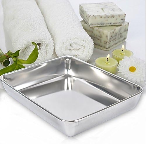 **Regine Switzerland Heavy Duty Stainless Steel Baking Sheet - Superior Mirror Finish, Dishwasher Safe | 9.65" x 11.8" x 2.36"**
