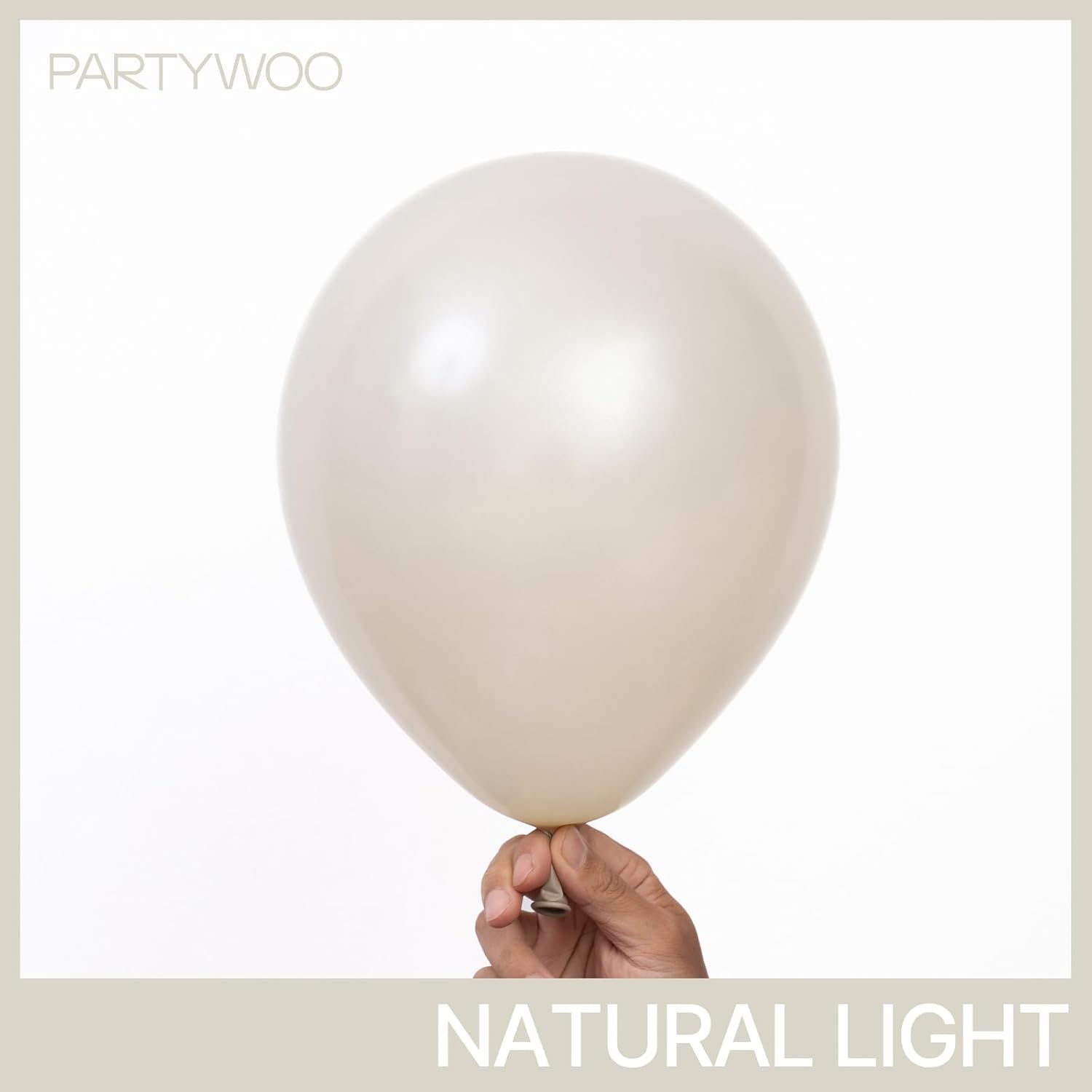 PartyWoo Pearl Beige Balloons - 50pcs 12 Inch Off White Latex Balloons for Weddings & Celebrations