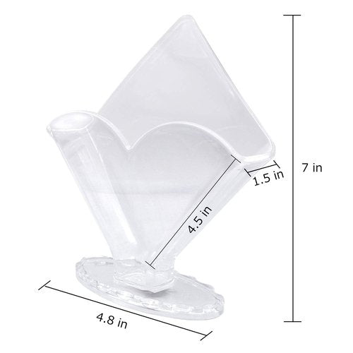 Cocktail Napkin Holder 2 Pack, Acrylic Clear Coffee Filter Holder, Modern Design, Decorative Caddy Holder for Tables and Kitchen Decor