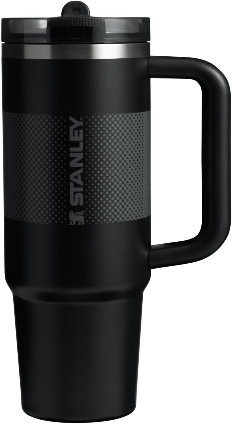 STANLEY Quencher ProTour 30 oz Tumbler - Leakproof Lid, Built-In Straw & Handle | Insulated, BPA-Free, Black Fade