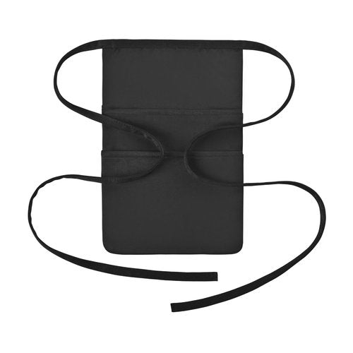 tsmyp Hip pouch apron Black Waitress Waiter Server Short Aprons Kitchen apron,Two front and two back pockets,6.7" x 9.8" (hip pouch apron, 1)
