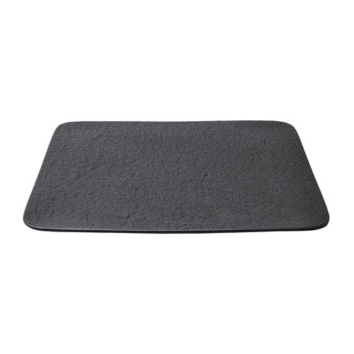 Villeroy & Boch Manufacture Rock Square/Gourmet Serving, Modern Presentation Plate Made from Premium Porcelain, Dishwasher Safe, Black