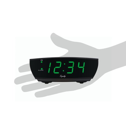 Equity 75902 Green LED 0.9 Inch Digital Alarm Clock