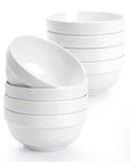NUTRIUPS 12oz Small Bowls, 4.5in Ice Cream Bowl, Set of 8 White Ceramic Bowl for Dessert Snack Rice Side Dishes