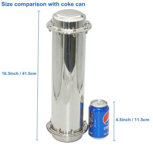 Time Capsule Anti-Corrosion Waterproof Stainless Steel Capsule Container Durable Lock Container for Future Graduation Gift (16.3 Inch)