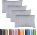 King Standard Pillow Cases by King - Soft Hotel Quality Covers | Comfy Bedding in Steel Blue - Set of 4